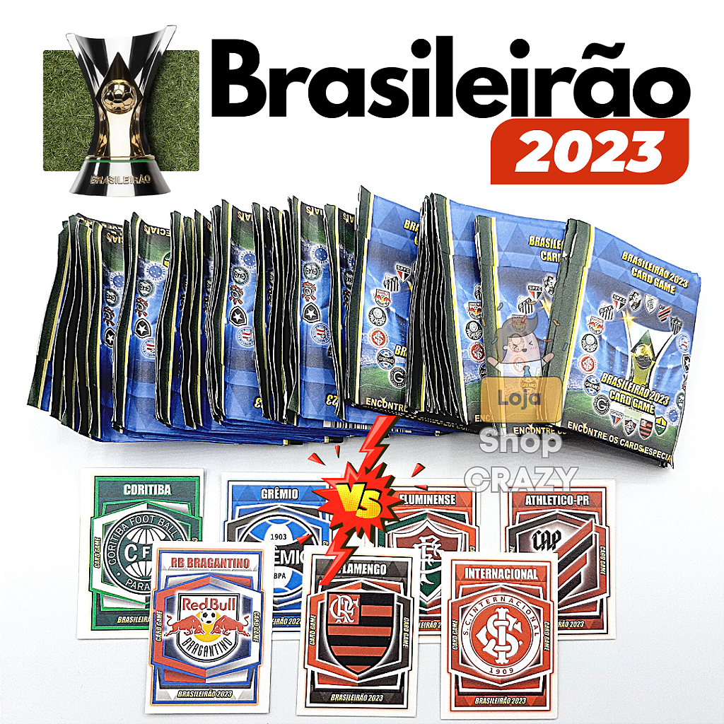 50 Pacotinhos BRASILEIRÃO 2023 EBM. DE PAPEL, São 200 CARDS