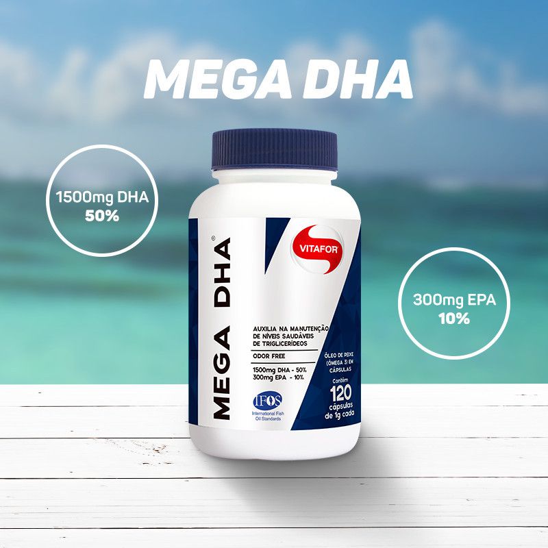 Mega DHA 120 Cápsulas Vitafor - magnavita
