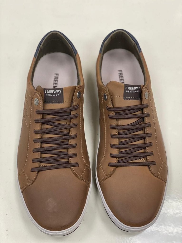 Sapatênis FreeWay COURO Easywear - Havana - BABI CALÇADOS - Uma loja para  toda família!!!
