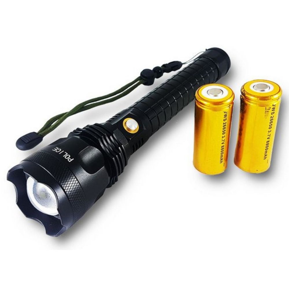 Lanterna Tática Led T9 Super Potente 2 Baterias 26650 Jyx - Negócio de  Gênio - Diferentes produtos com ofertas incríveis encontradas somente aqui.  Escolha os produtos que combinam com você