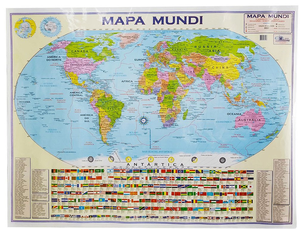 Mapa Mundi Planisfério Político Escolar Divisão De Países e Capitais 120x90  cm Edição Atualizada - Negócio de Gênio - Diferentes produtos com ofertas  incríveis encontradas somente aqui. Escolha os produtos que combinam