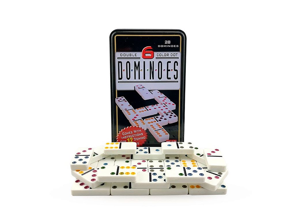 Dominó Dominoes Profissional com 28 Peças 9mm + Baralho MB Teach com 108  Cartas