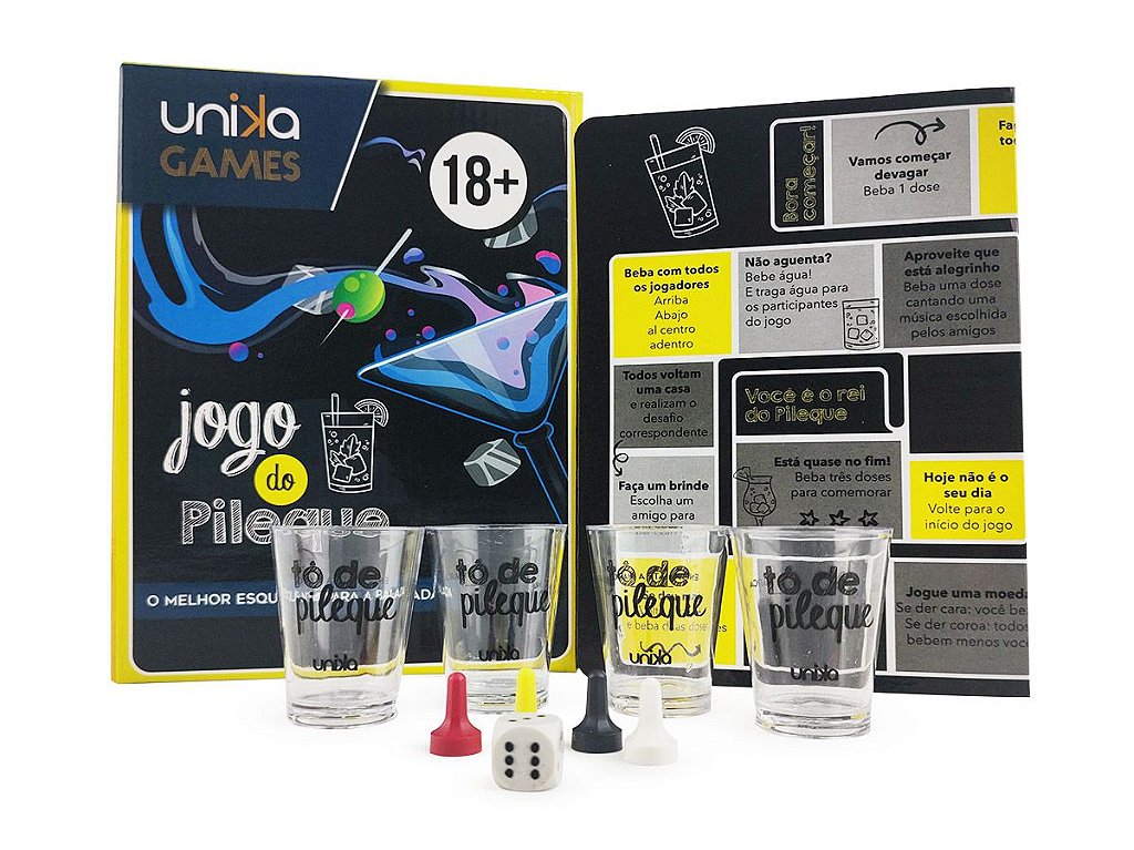 Jogos divertidos, jogos para animar as festas, jogos com drinks, jogos  parapresentear, jogos unika4you