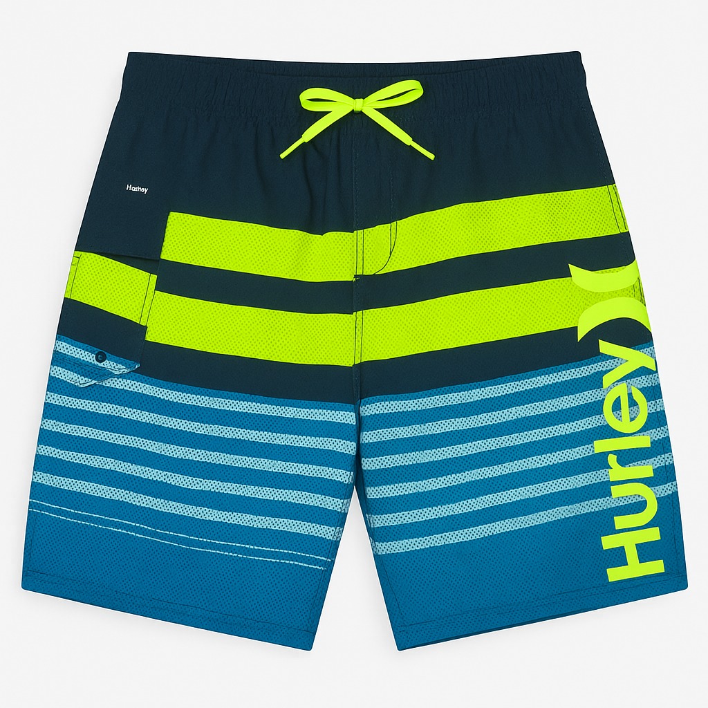 Bermuda Hurley Weekender (Azul/ Verde Limão) - Nenê Store