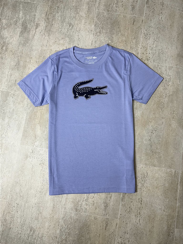 Camisetas Lacoste Big Croc Lilás TH2042 - DFR.Clothing