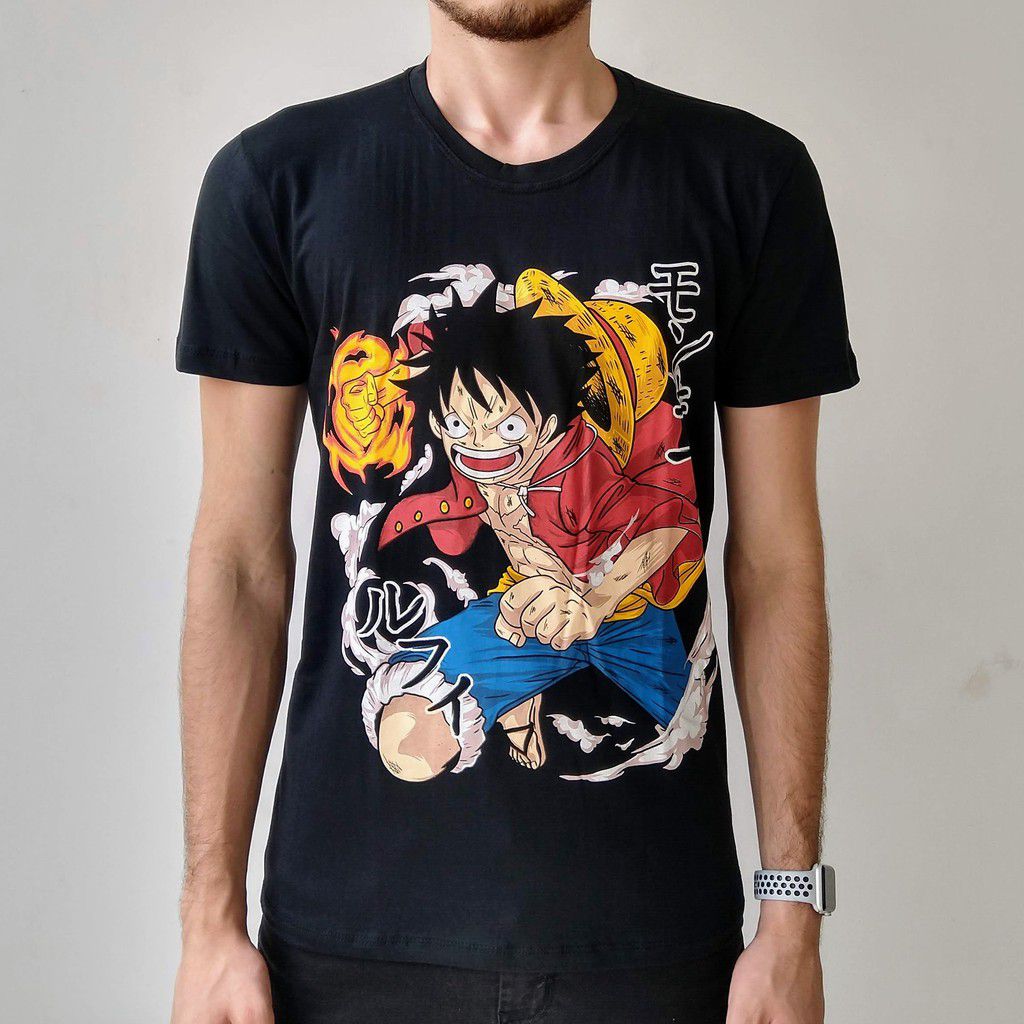 Camiseta infantil Monkey D. Luffy azul, One Piece