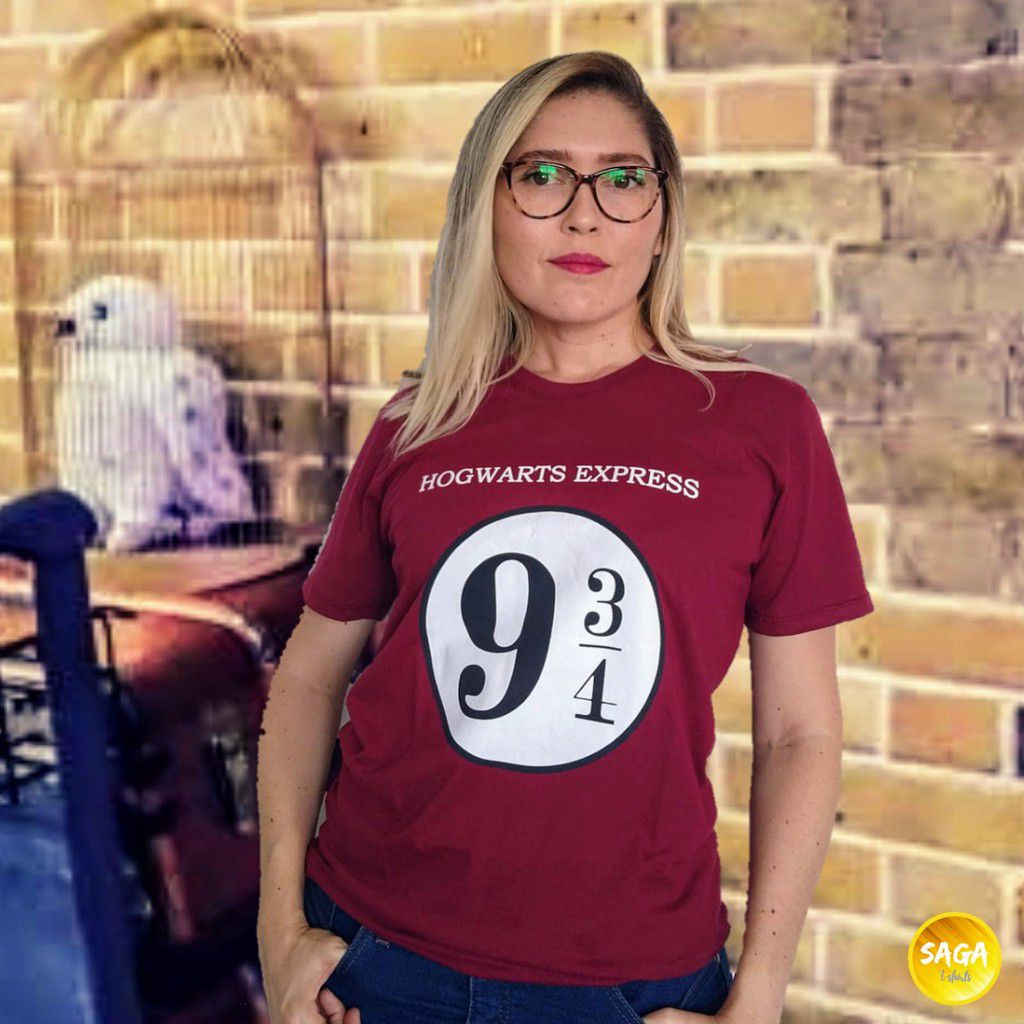 Camiseta Plataforma 9 3/4 Harry Potter - Saga T-shirts Camisetas Geek