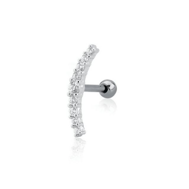 Piercing Helix Prata 925 Cluster Cravejado Piercings com design e