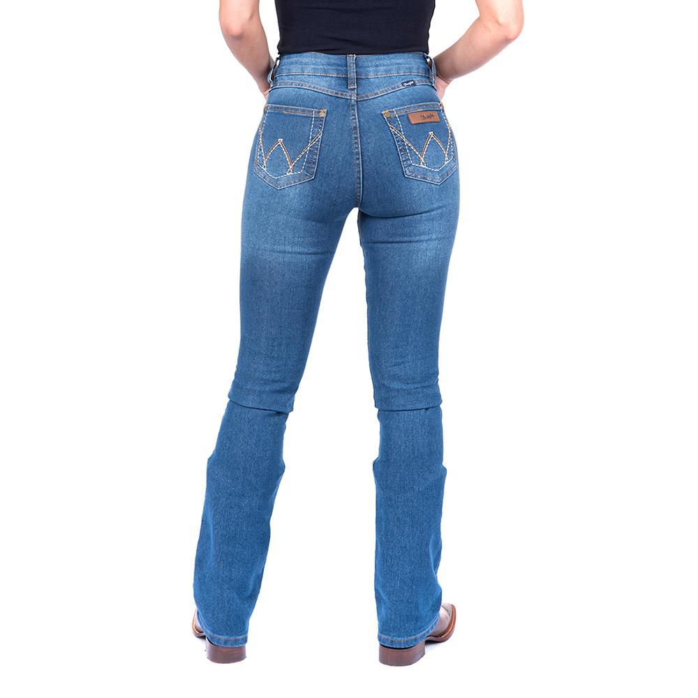 Calça Jeans Wrangler Feminina Flare Original Azul - O Toro Estilo Country -  melhores no mundo country