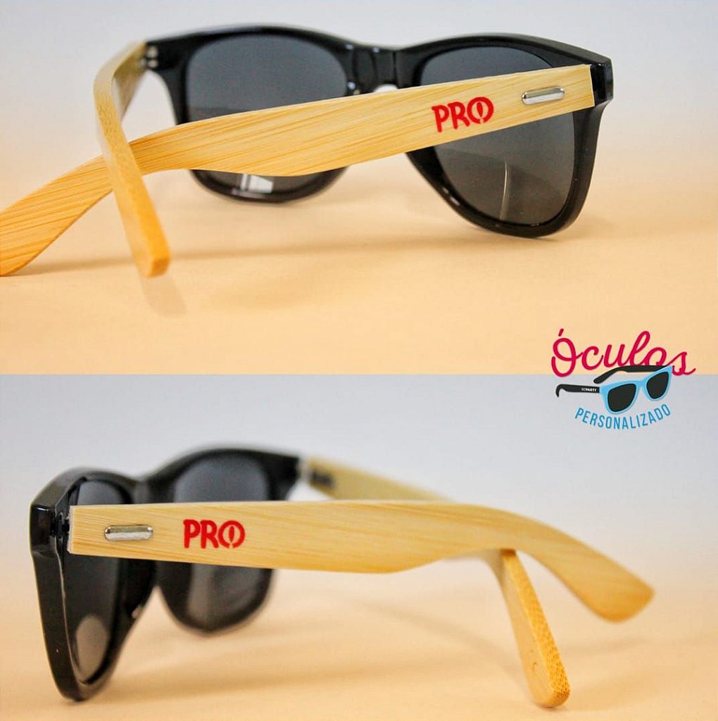Óculos de Sol Hastes de Bambu PERSONALIZADO - Anti UV400 - Oculos  Personalizado de Festa Formatura Casamentos Retrô