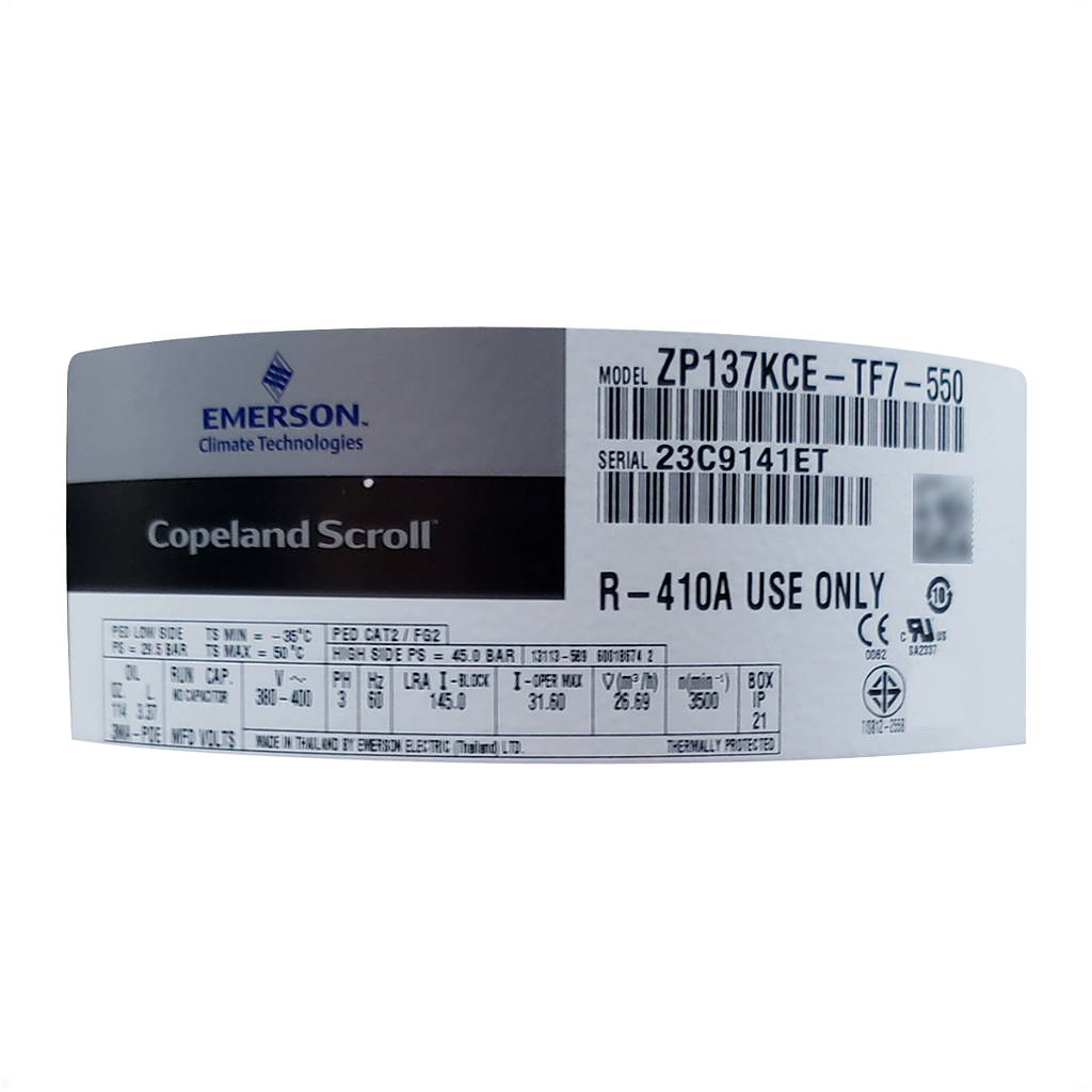 Compressor Scroll Copeland 11,5TR Trifásico 380V R410a - Cibrel