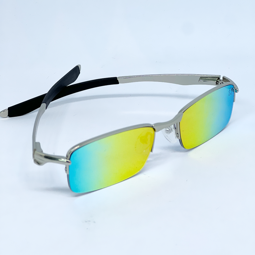 OCULOS DE SOL SCOOT COLORIDO ESPELHADO C PRATA CALIFA BRAND