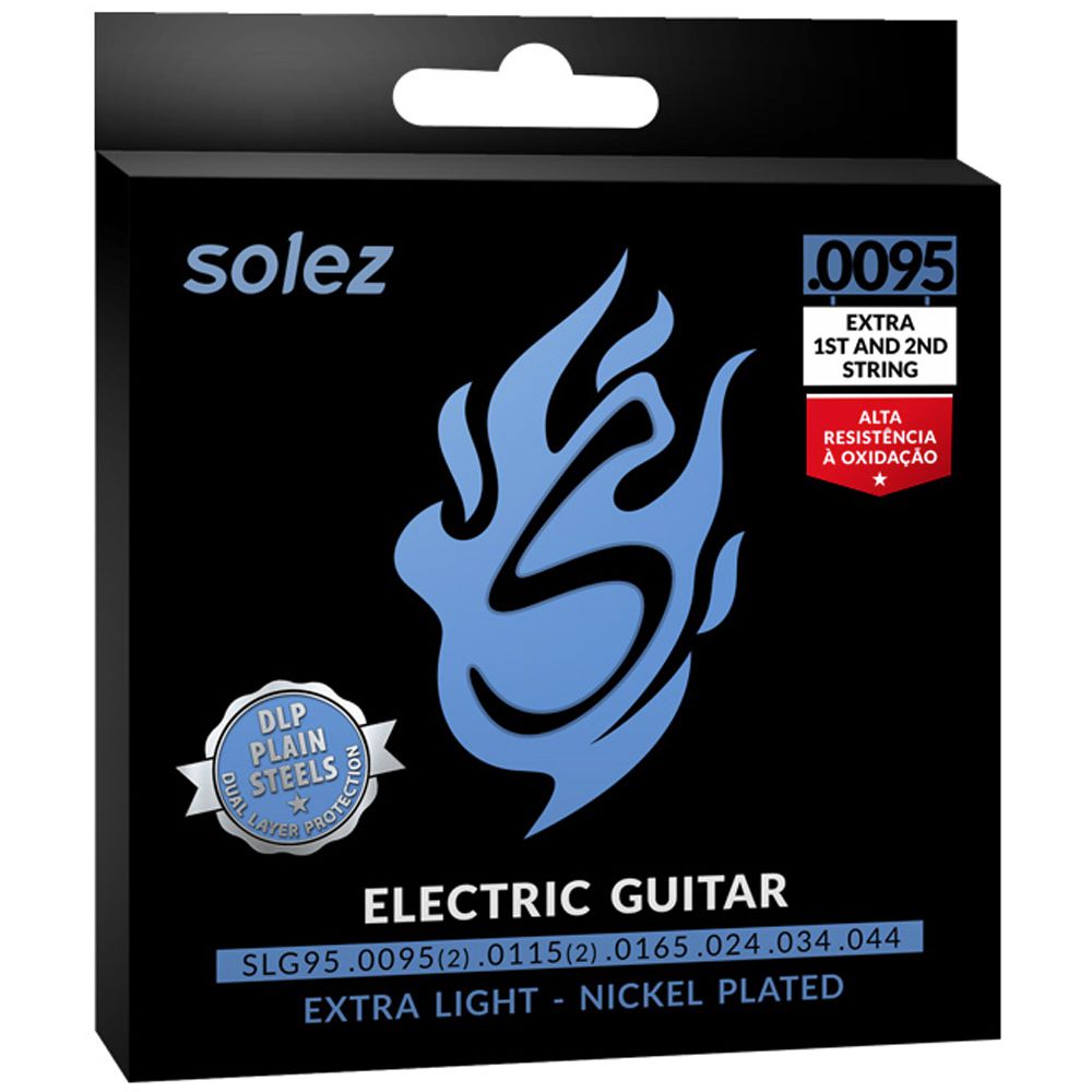 Encordoamento Guitarra Solez SLG95 0095-044 Extra Light - 1ª e 2ª