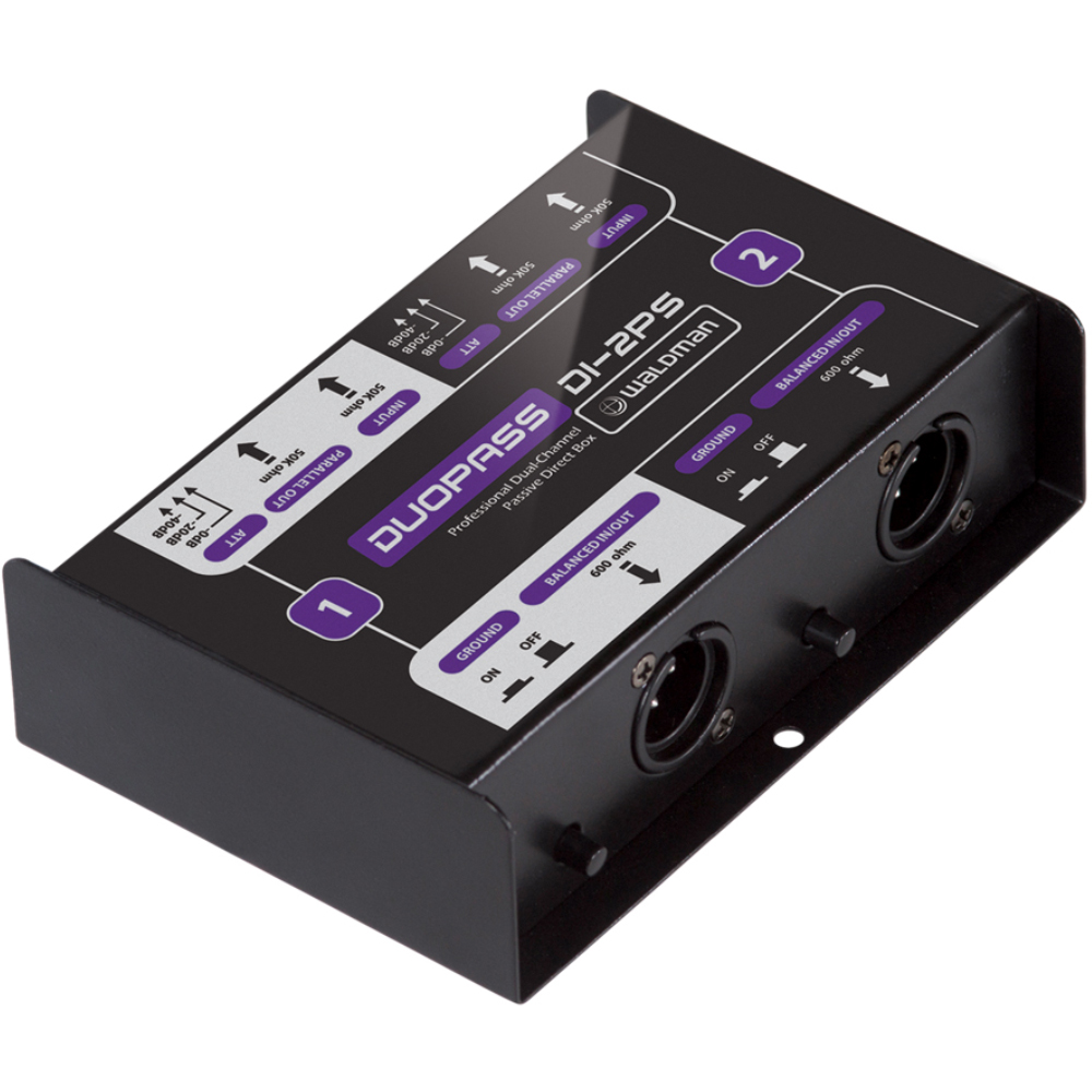 Direct Box Passivo Duplo Waldman DuoPass DI-2PS - Guitar Shop CE