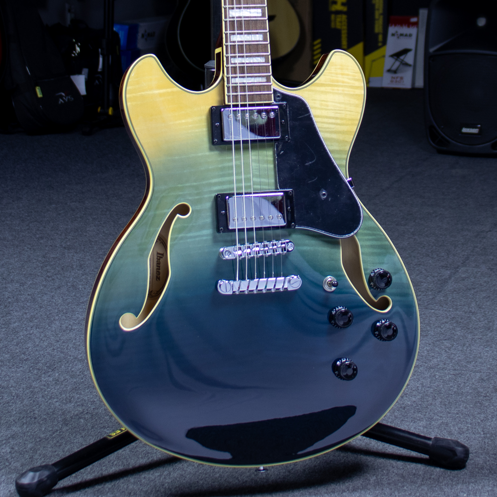 Guitarra Ibanez AS73FM TIF Transparent Indigo Fade - semi hollow