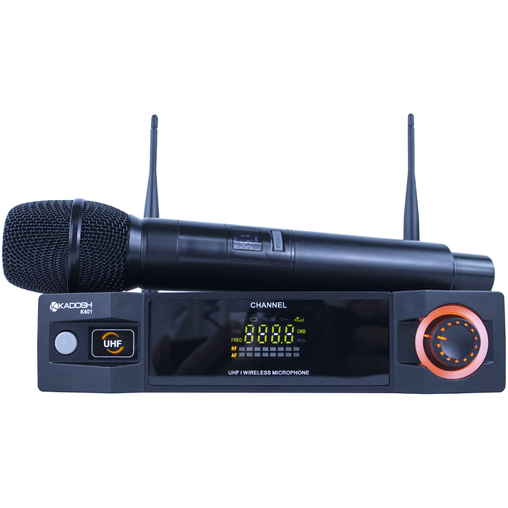 Microfone Sem Fio UHF Kadosh K401M Dinâmico de Mão - Guitar Shop