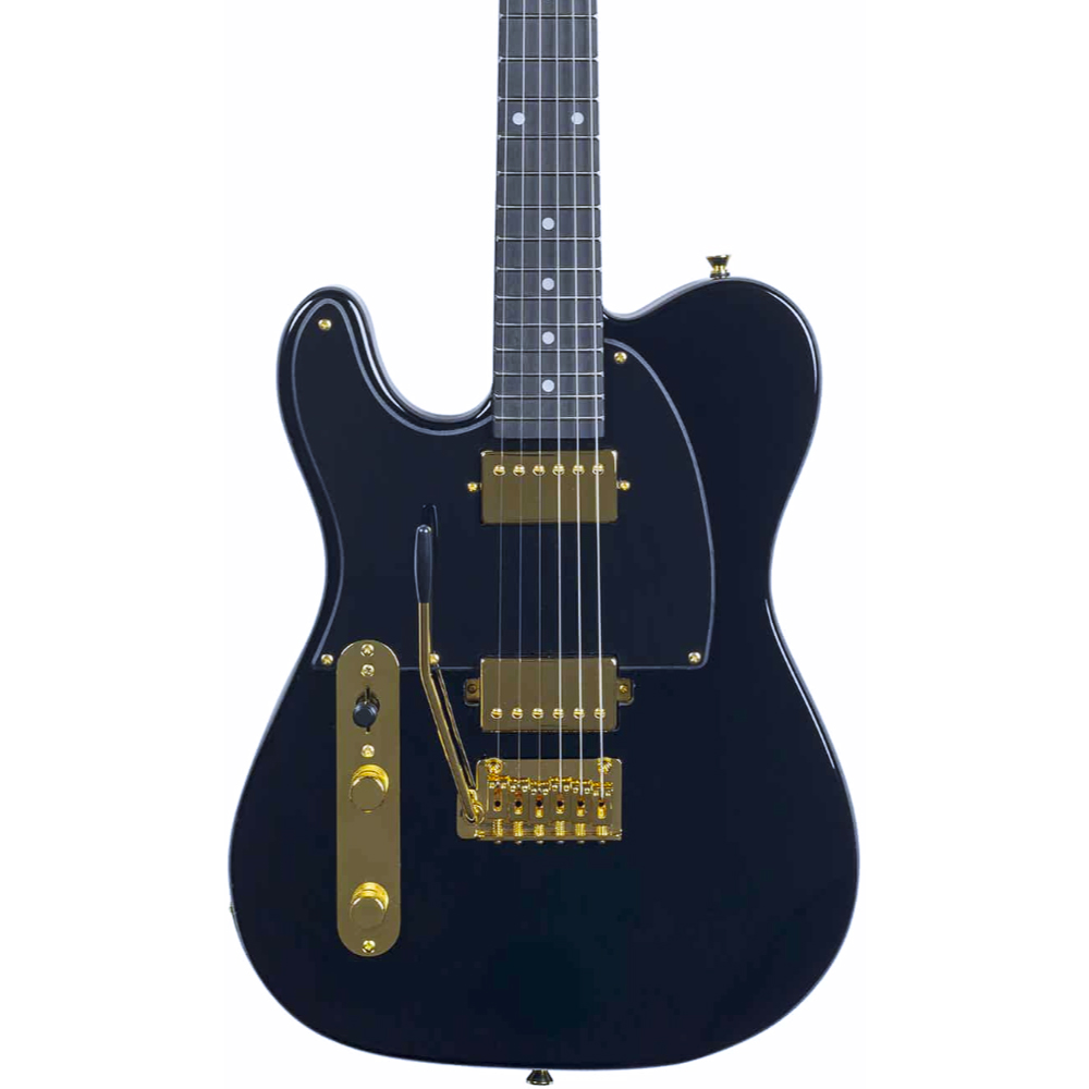 Guitarra Seizi Katana Kabuto Black Gold Canhota c/ Bag - Guitar