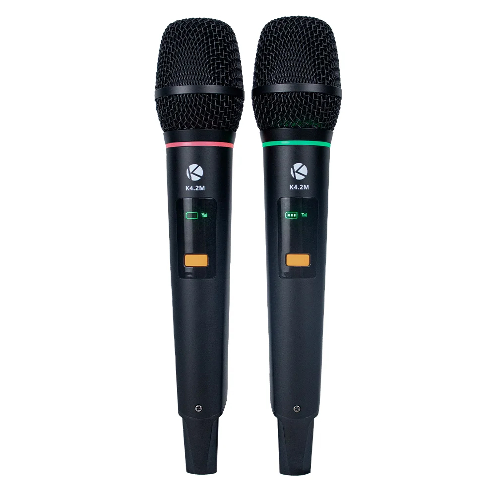 miccho　2セット Microfone Sem Fio UHF Kadosh K422M Dinâmico de Mão Duplo - Guitar