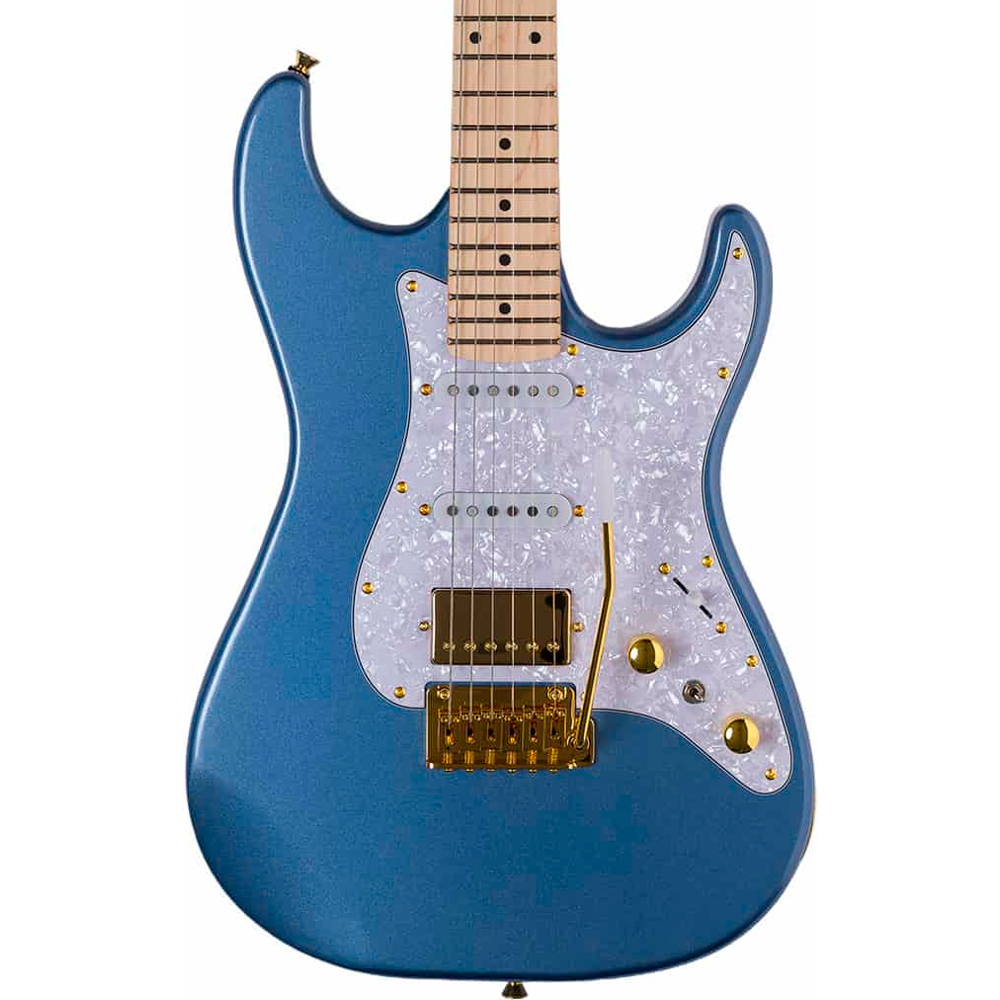 Guitarra Seizi Katana Musashi Pelham Blue Gold Maple c/ Bag