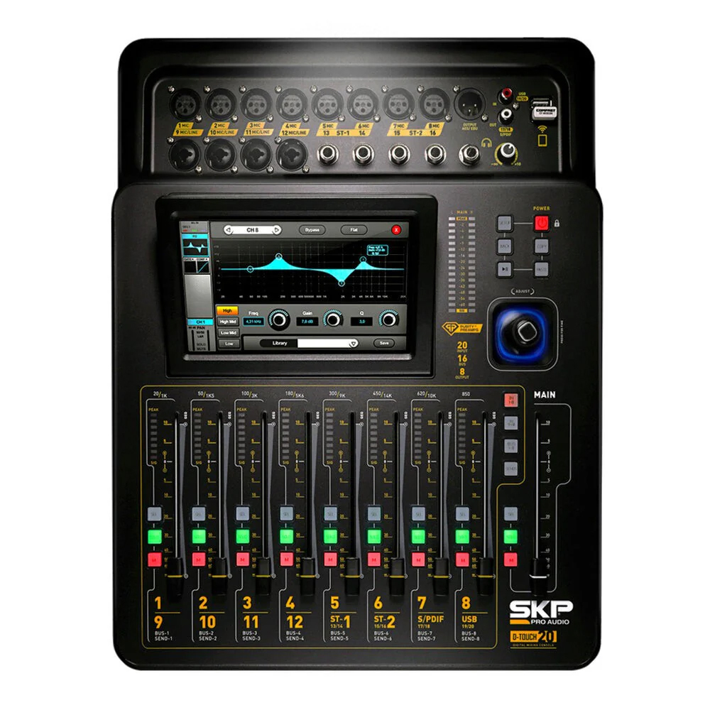 Mesa de Som Digital SKP D Touch 20 - 16 entradas 8 saídas - Guitar