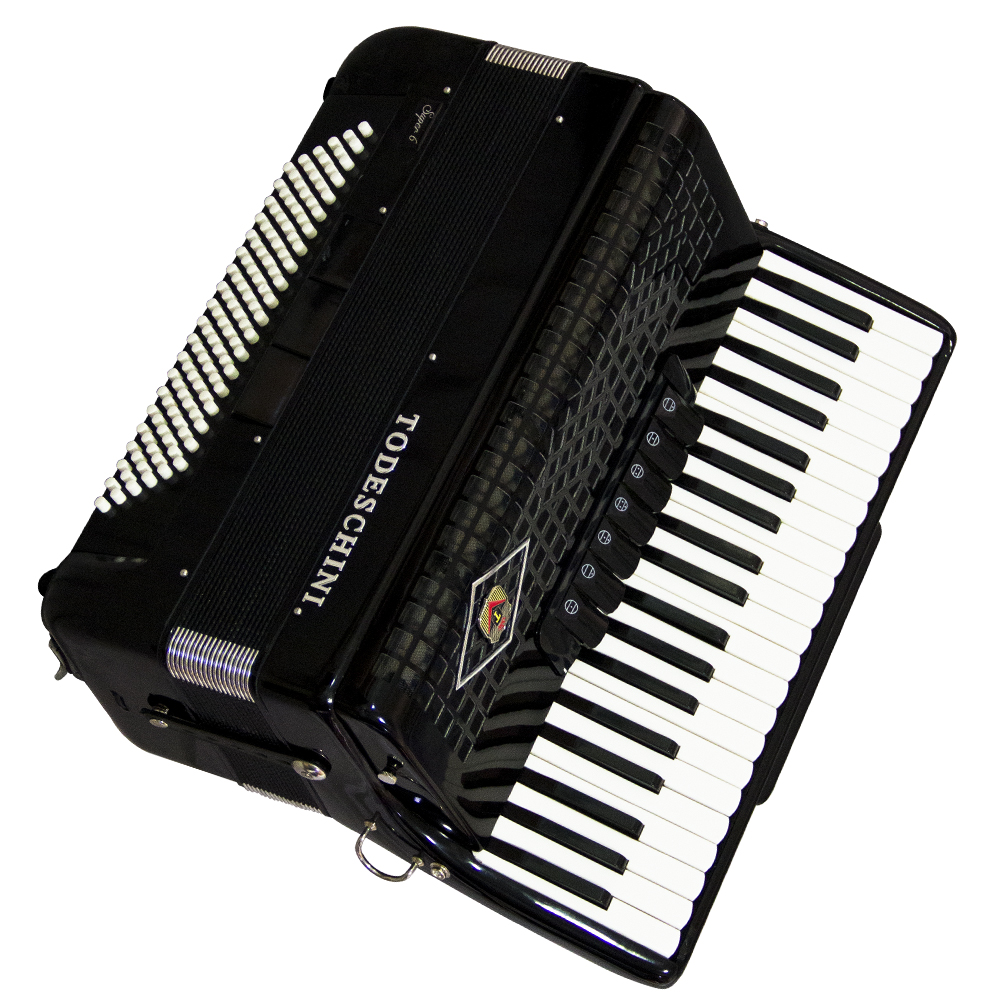 Acordeon 41 Teclas 120 Baixos Todeschini Super 6 Black com Bag