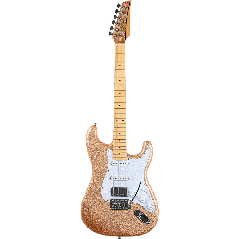 Guitarra Seizi Fun Katana Musashi Desert Gold Sparkle Maple c/ Bag