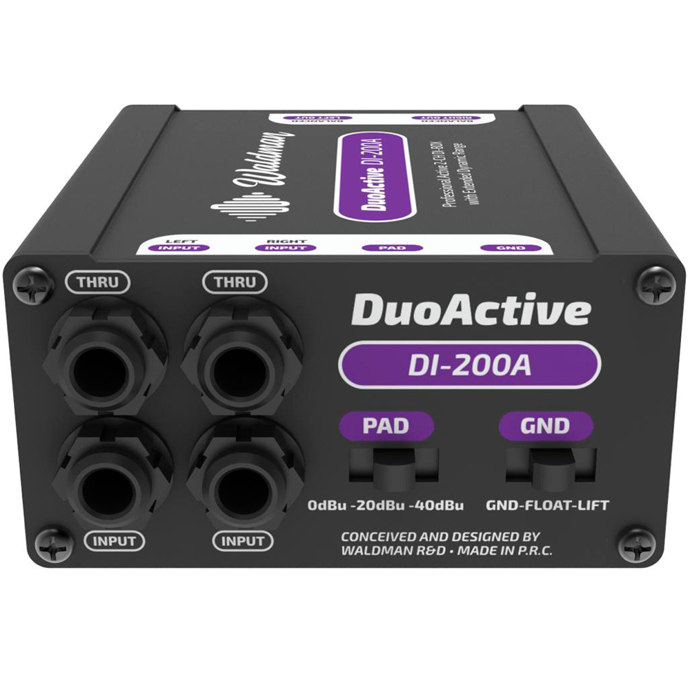 Direct Box Ativo Duplo Waldman DuoActive DI-200A - Guitar Shop CE