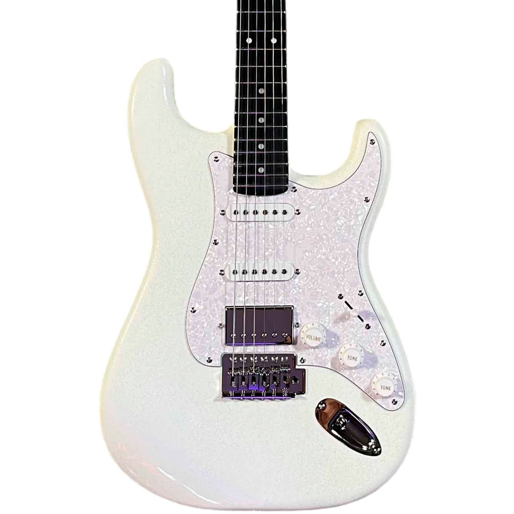 Guitarra Seizi Fun Katana Musashi Snow White Sparkle PH c/ Bag