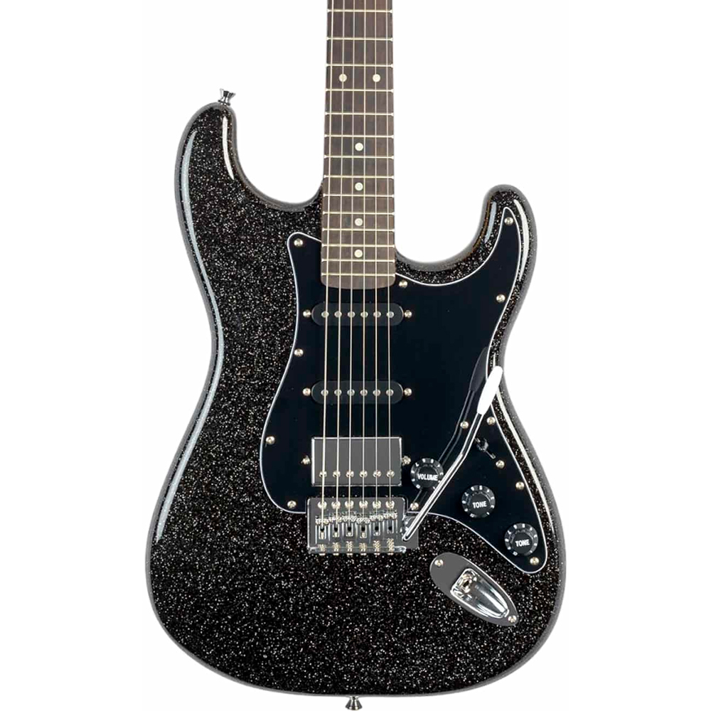 ✩mi⭐︎ Violão Seizi Fun Panda Aço Acústico – Midnight Black Sparkle