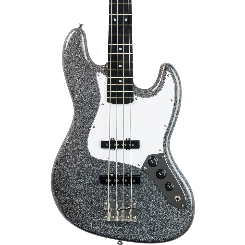 Baixo 4 Cordas Seizi Fun Jazu JB 4 Space Grey Sparkle c/ bag