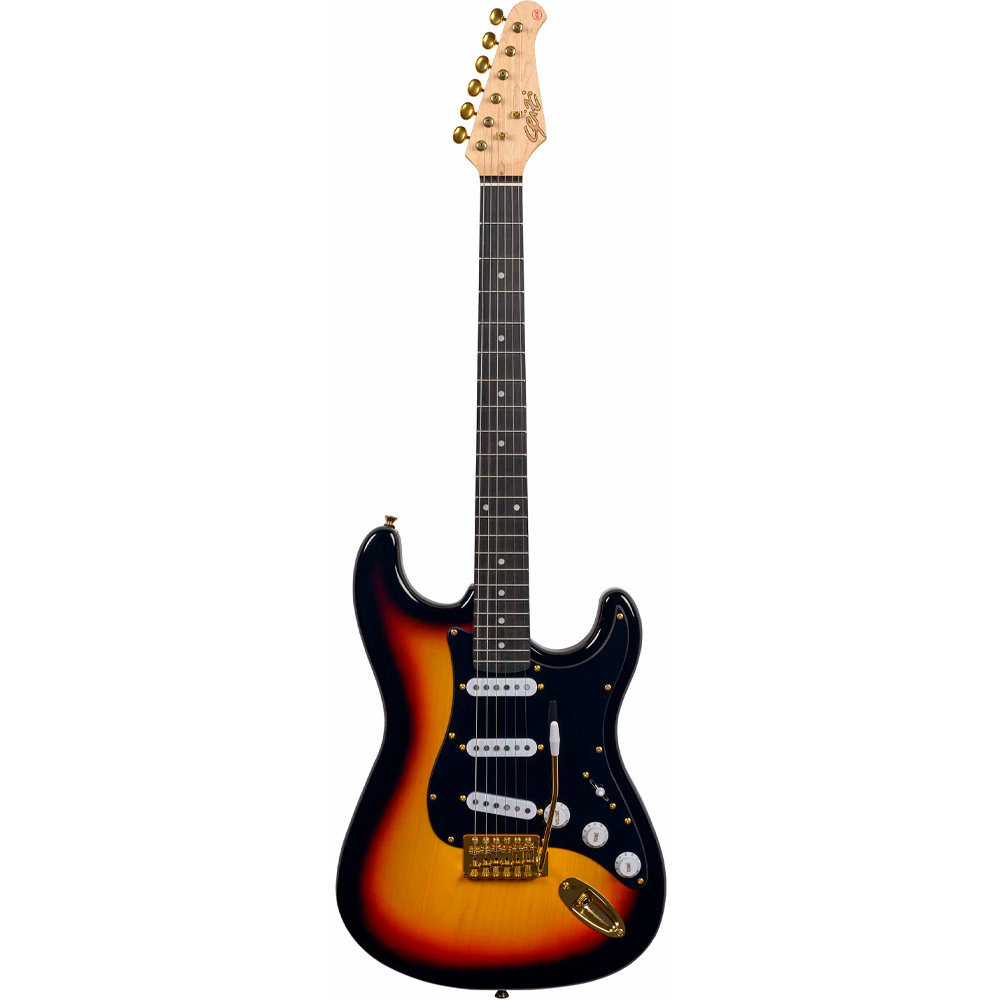 Guitarra Seizi Vintage Shinobi Ash Sunburst PH Gold c/ Bag
