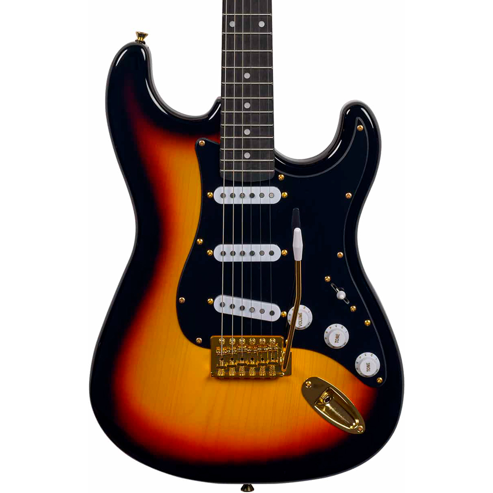 Guitarra Seizi Vintage Shinobi Ash Sunburst PH Gold c/ Bag