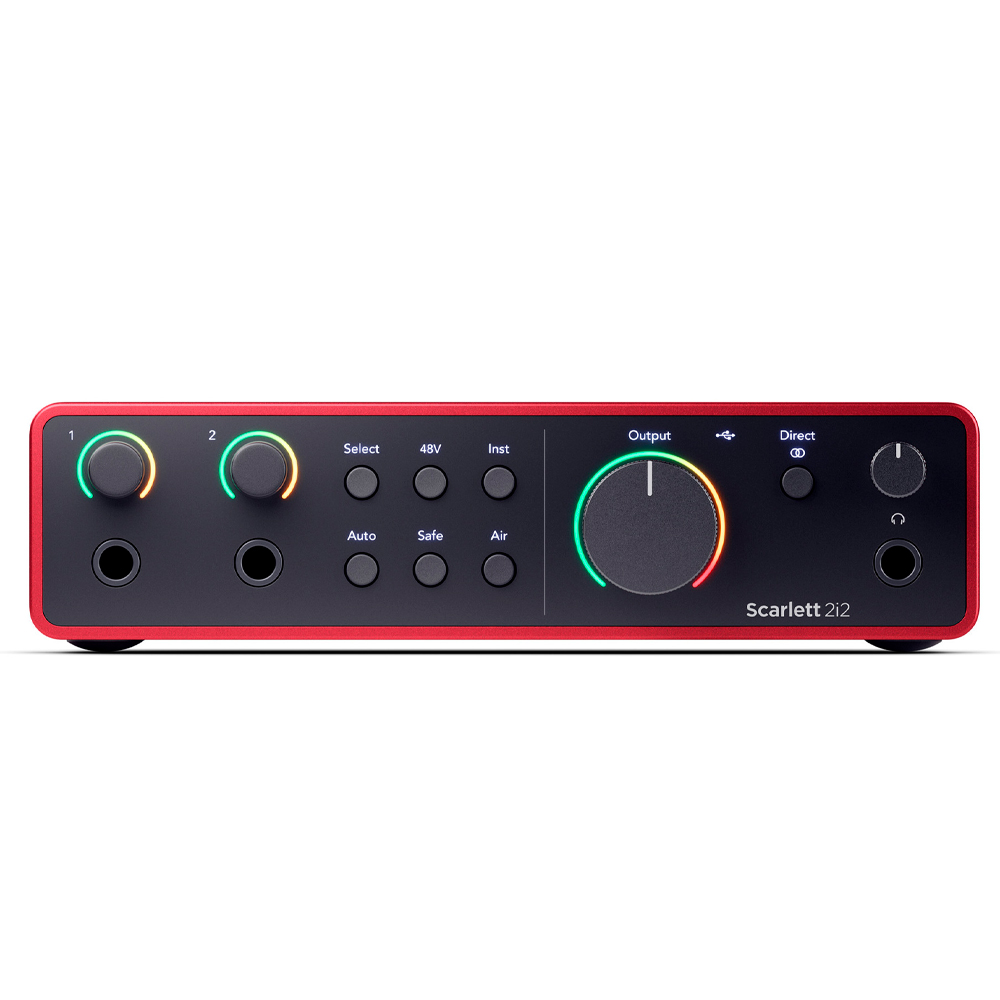 Interface de Audio Focusrite Scarlett 2i2 4a Geração - USB - 2