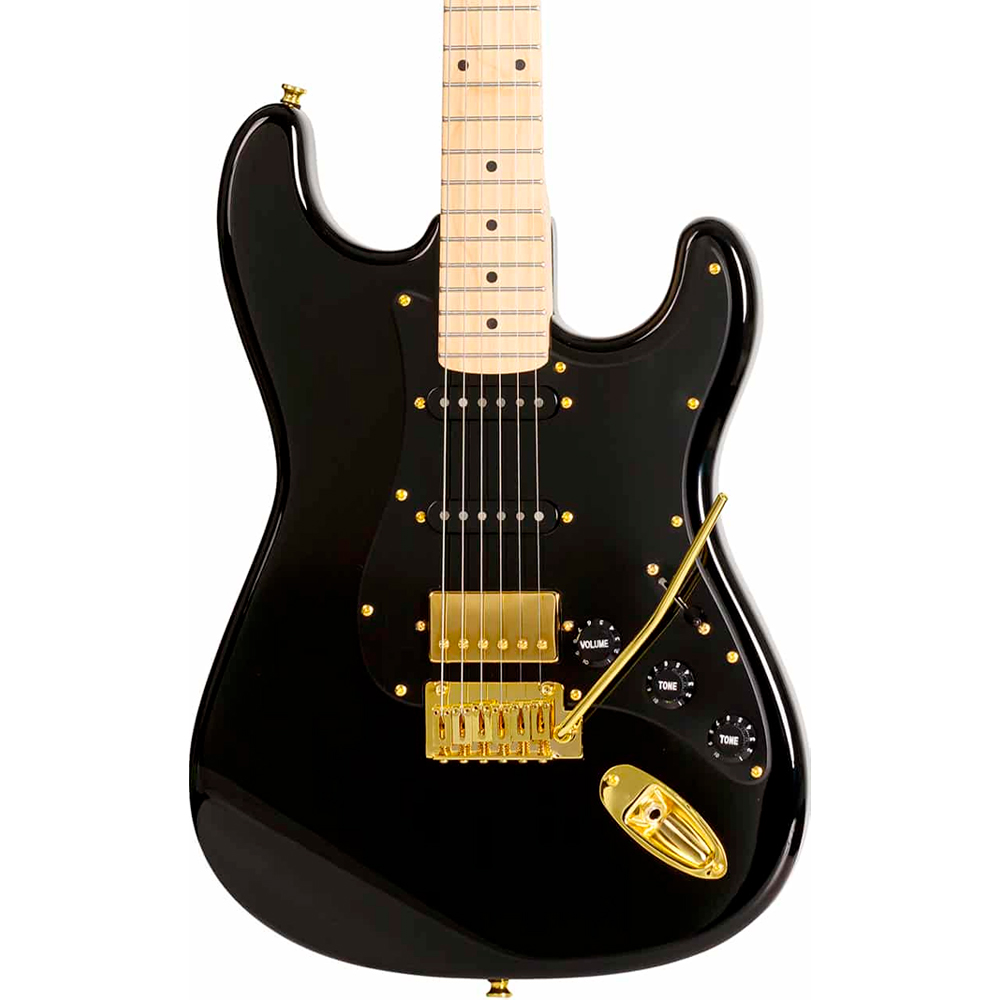 Guitarra Seizi Vintage Budokan Black Gold Maple c/ Bag - Guitar