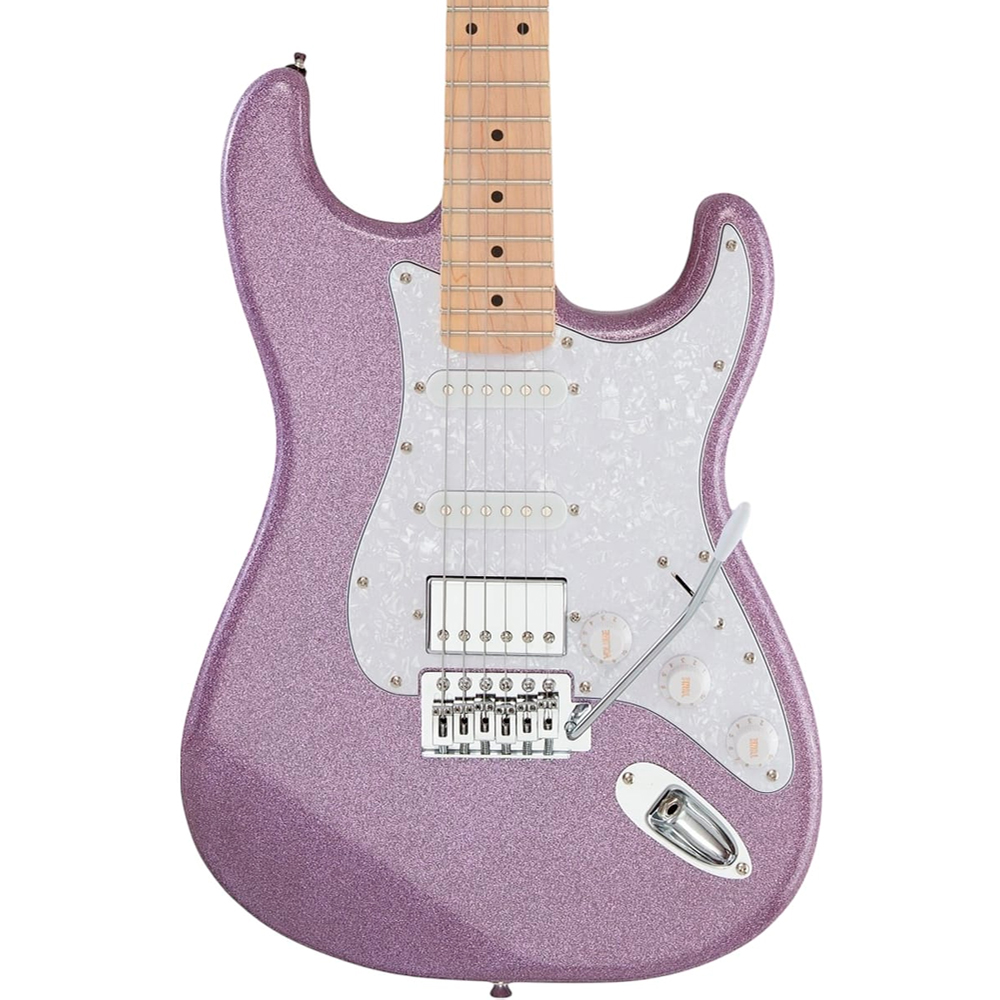 Guitarra Seizi Fun Katana Musashi HSS Purple Sparkle Maple c/ Bag