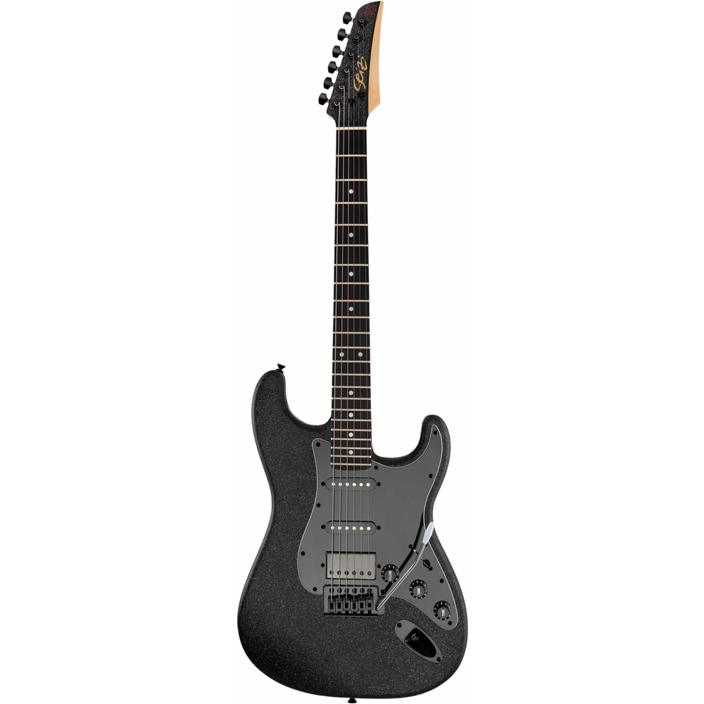 Guitarra Seizi Fun Katana Musashi HSS All Black Sparkle Satin PH c