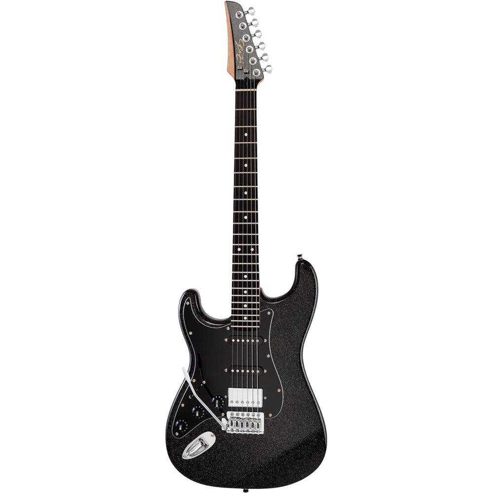 Guitarra Seizi Fun Katana Musashi HSS Black Sparkle PH c/ Bag