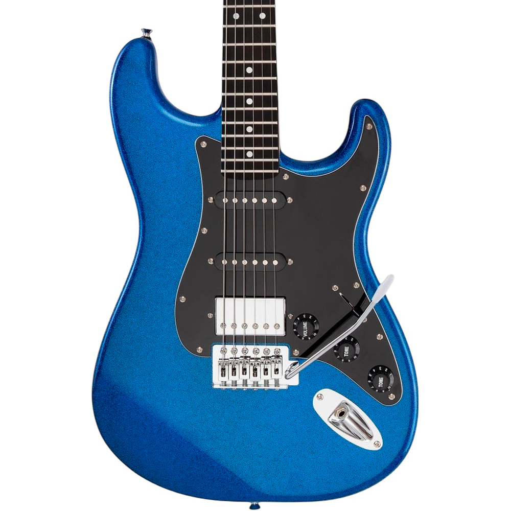 Guitarra Seizi Fun Katana Musashi HSS Royal Dark Blue Sparkle PH c