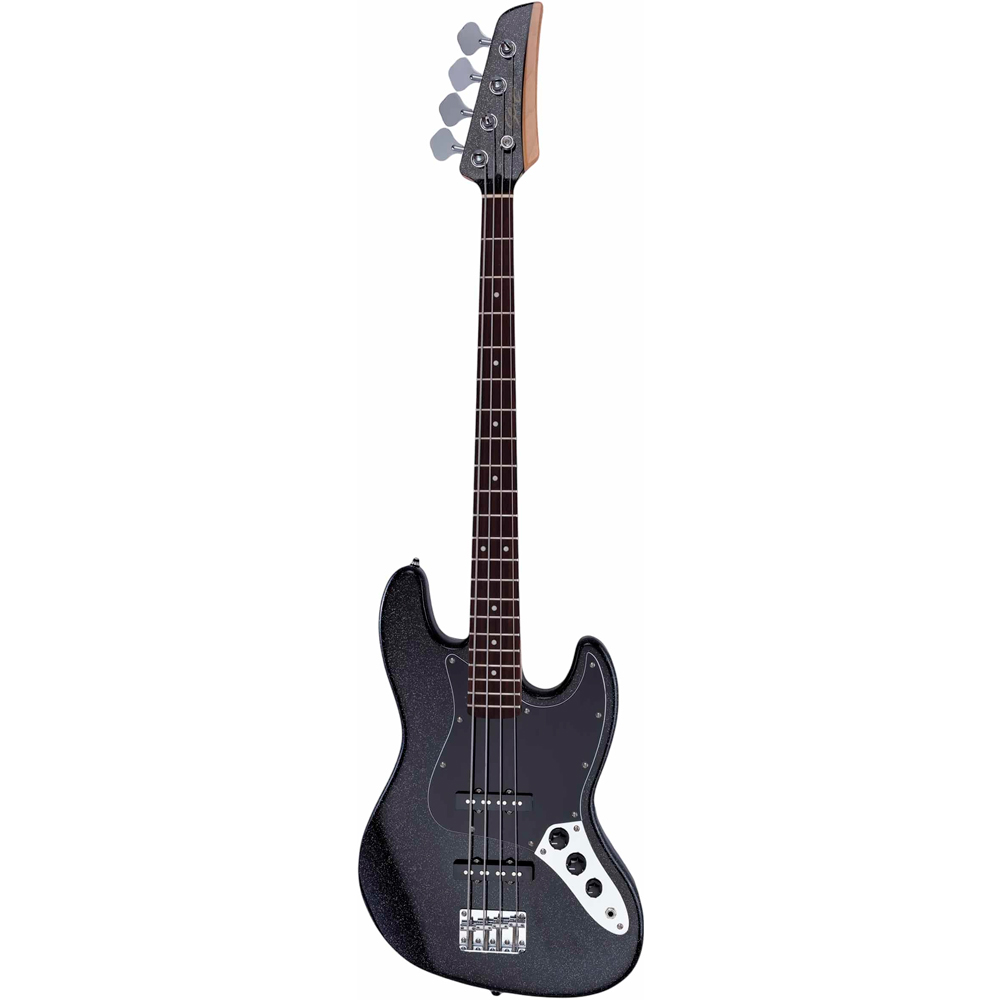 jazzuページ Baixo 4 Cordas Seizi Fun Jazu JB 4 Black Sparkle c/ bag - Guitar