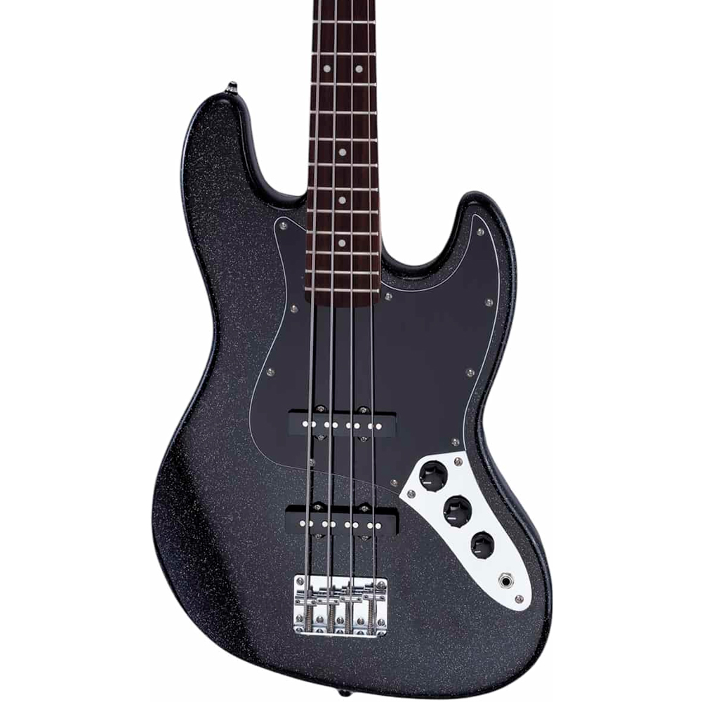 Baixo 4 Cordas Seizi Fun Jazu JB 4 Black Sparkle c/ bag - Guitar