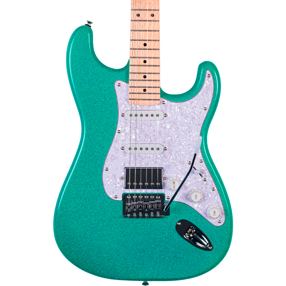 Guitarra Seizi Fun Katana Musashi HSS Turquoise Sparkle Maple c