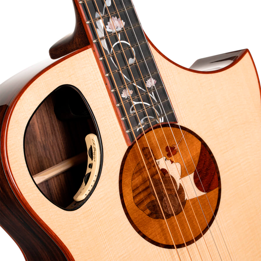 ギター Cort Masterpiece Series Roselyn Redux Violão Cort Roselyn Redux Spruce / Pau Ferro All Solid OM Cutaway