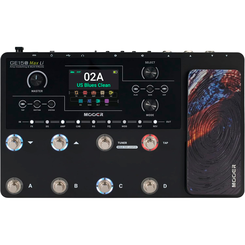 Pedaleira Mooer GE150 MAX Li - Multi-efeitos para Guitarra