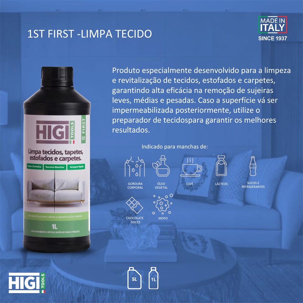 FIRST Limpa Tecido 1L Higi Tools - EXCELLENCE - Produtos Para
