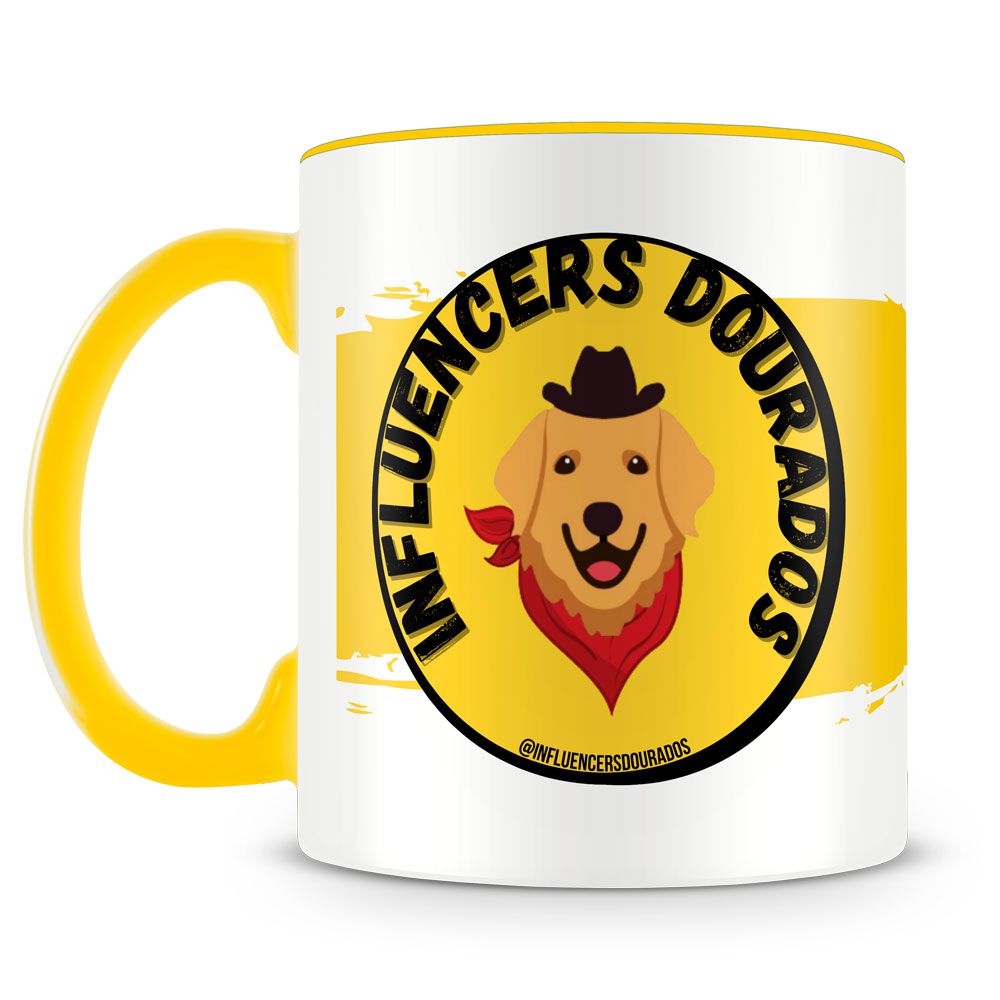 Caneca Influencers Dourados Mod 3  Caneca Personalizada para  