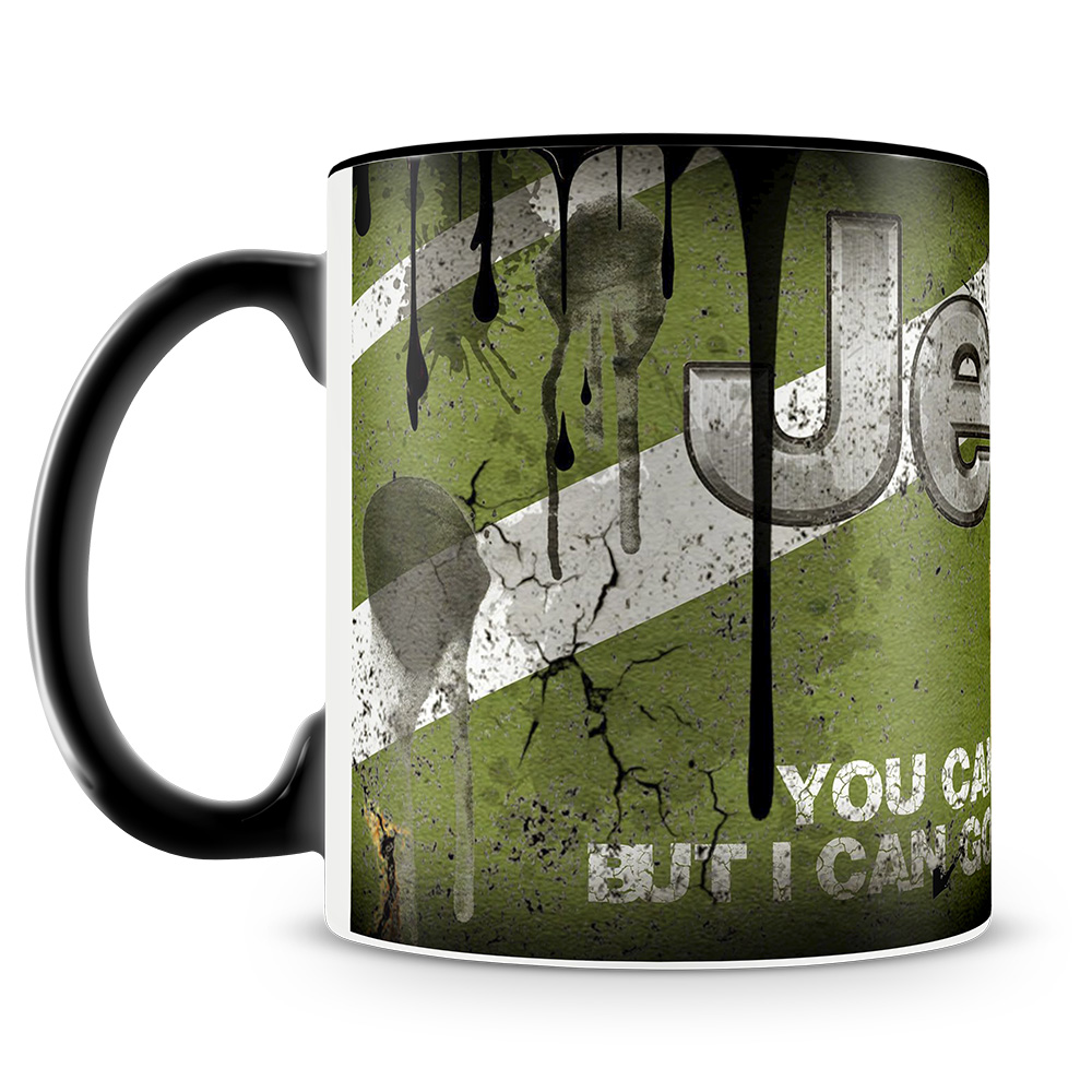 Caneca Lata de Óleo Jeep - Caneca Personalizada para Todas as
