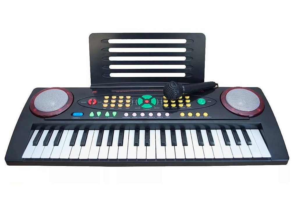 Teclado Infantil Custom Kids 44 Teclas Preto Com Microfone - King Musical -  Instrumentos Musicais e Escola de Música