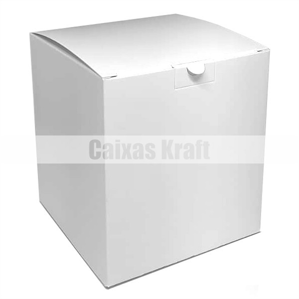 Caixinha 9x9x10 cm em triplex branco 300g - 25 unidades - Caixas Kraft