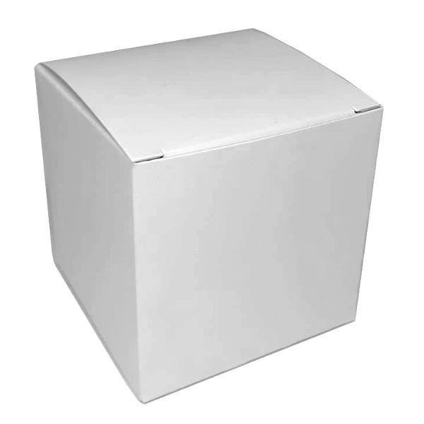 Caixinha padrão 7x7x7 cm em triplex branco 300g - 25 unidades