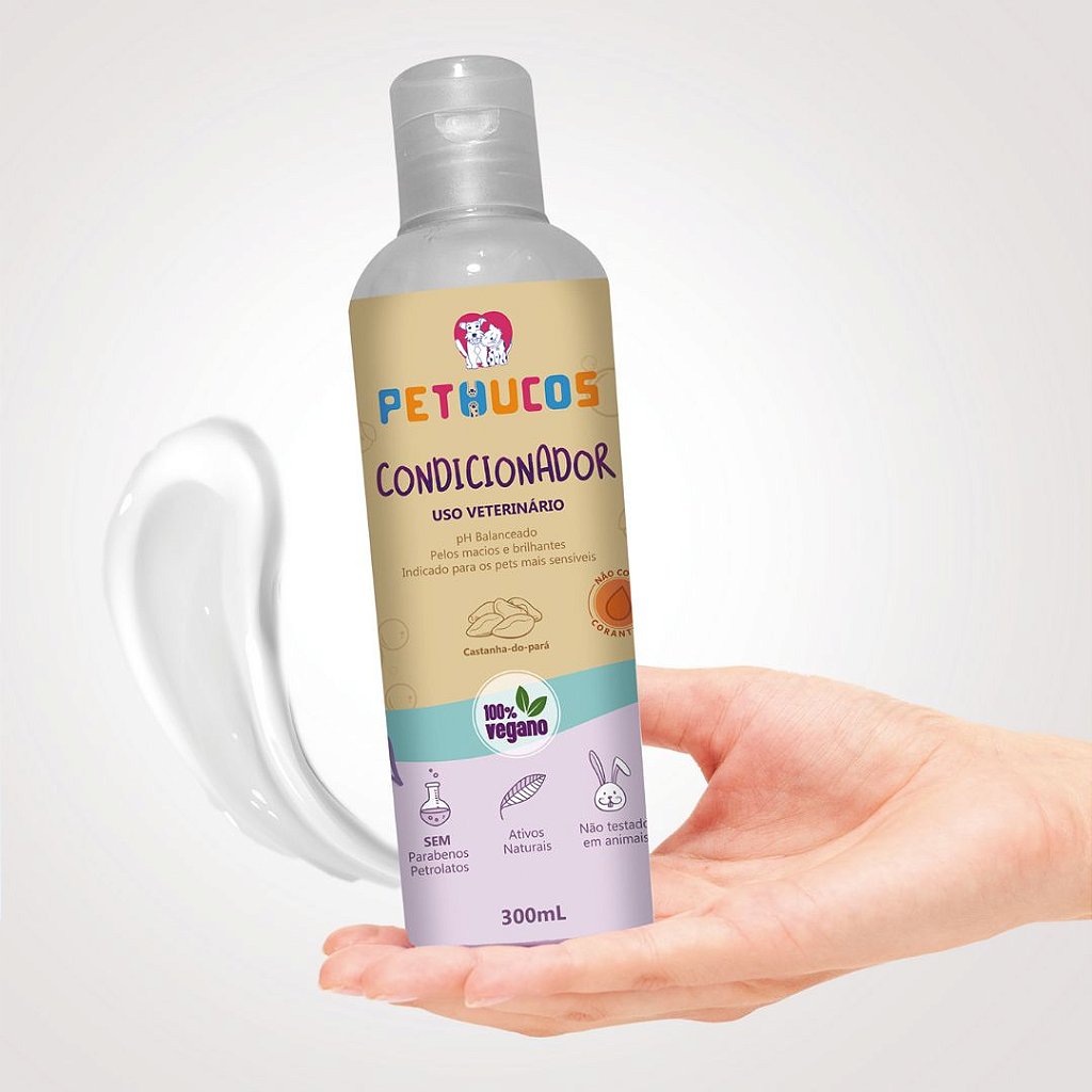 Kit Shampoo Pet + Condicionador Pet Líquido Vegano 300ml Cada